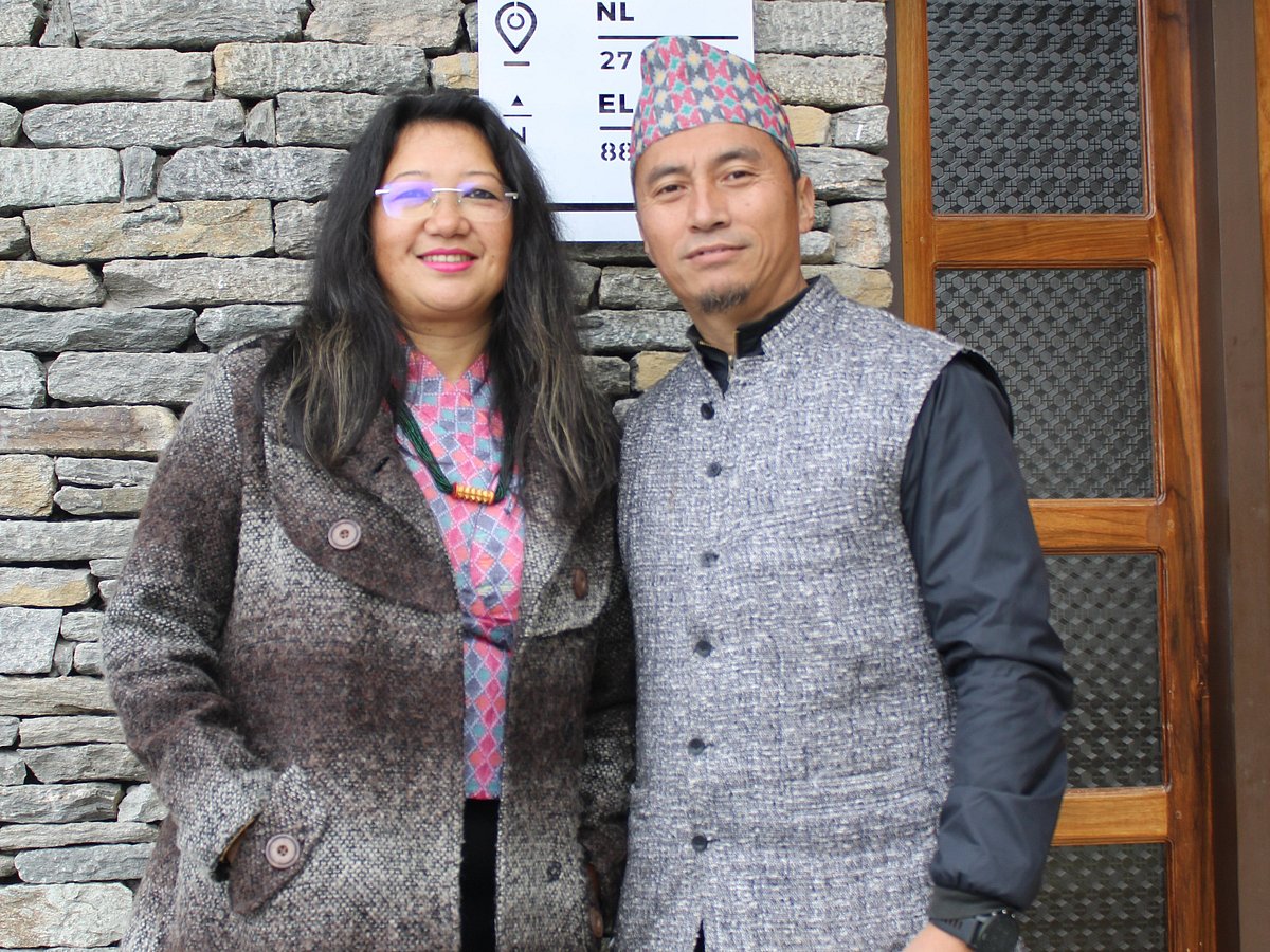 Homestay owners  Sujata Mukhia and Nischal Gurung
