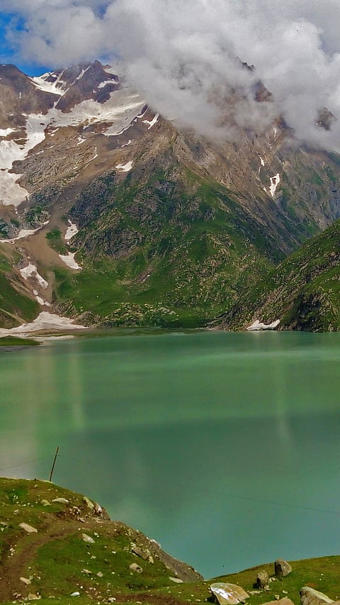 The beautiful Sheshnag Lake, or Sheshnag Jheel