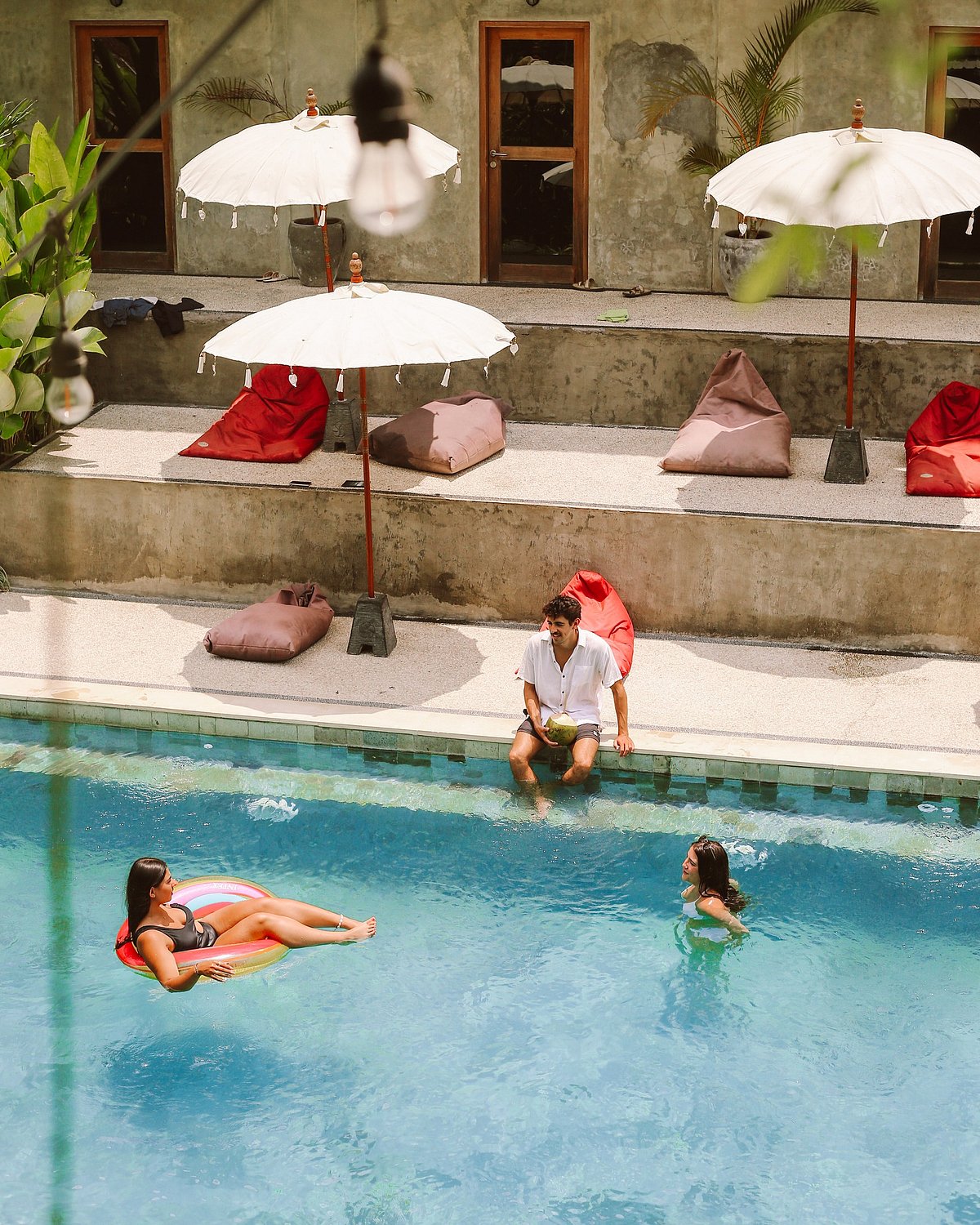 Guests relax at the Sepeda Hostel