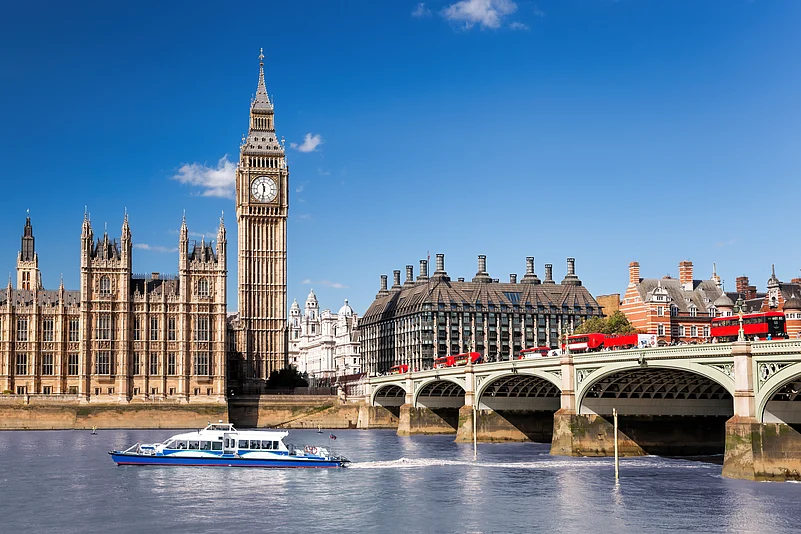 The Big Ben clock tower in London