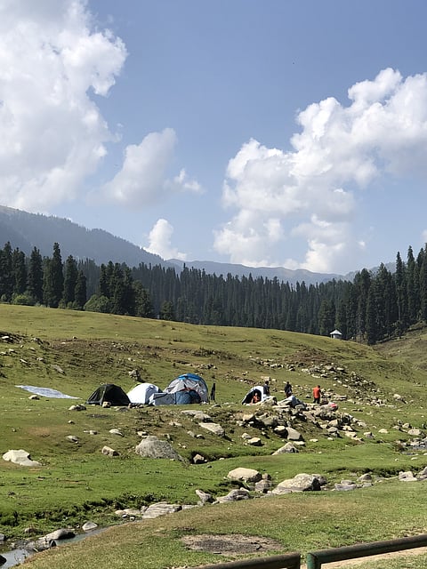 Camping near Alpather Lake is prohibited due to the sensitive military nature of the area