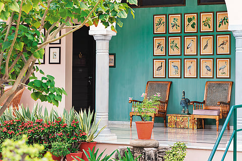 Corridor on the poolside