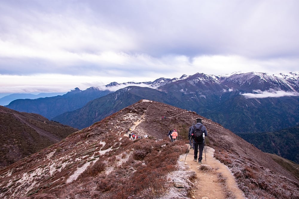 Morning view from Dzongri Peak 