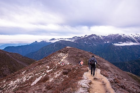 Morning view from Dzongri Peak 
