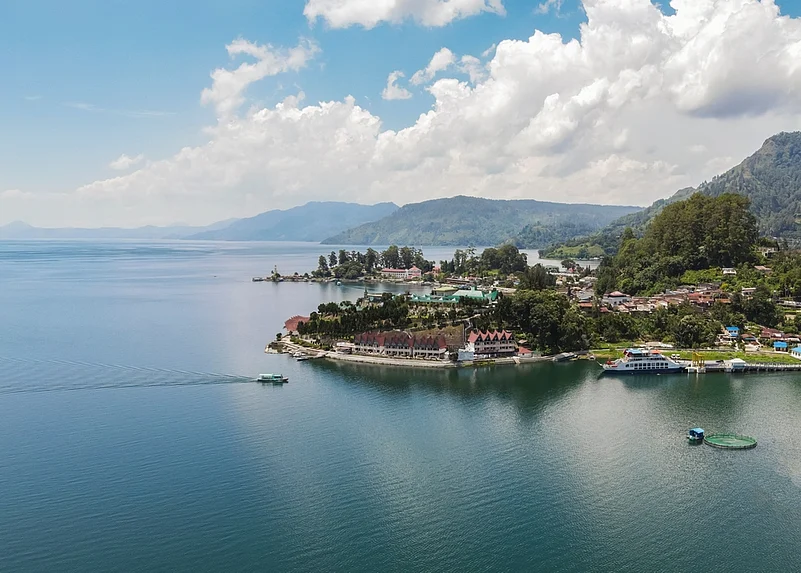 Toba Lake, a popular tourist destination in North Sumatra