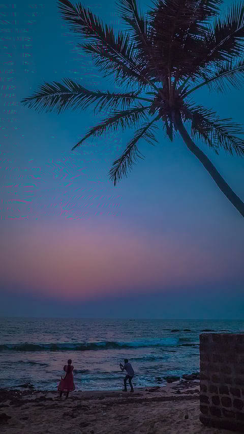 A view of the Anjuna Beach of Goa