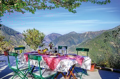 Breakfast with a view at Neemrana’s Ramgarh Bungalows