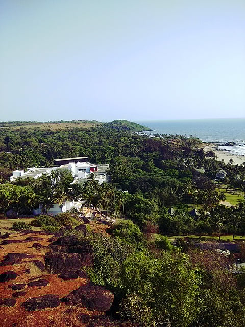 A view from the top of Chapora Fort