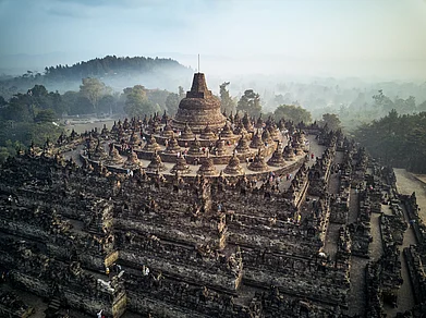 Adel Newman/Shutterstock : The Borobudur Temple Compounds date back to the 8th and 9th centuries