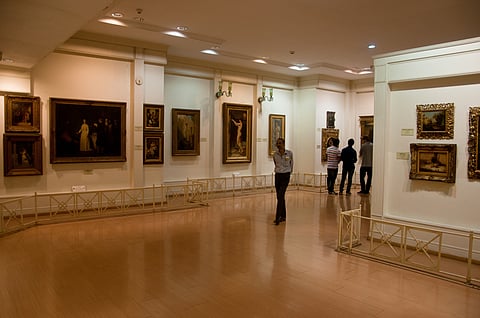 Inside the Salar Jung Museum's Painting Hall