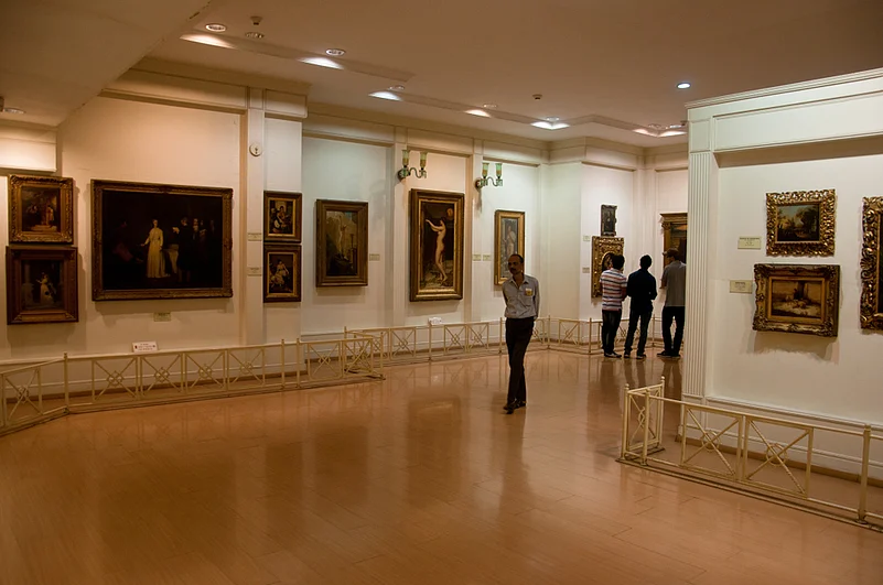 Inside the Salar Jung Museums Painting Hall