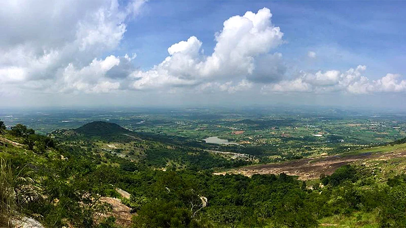 The view from the Channagiri summit