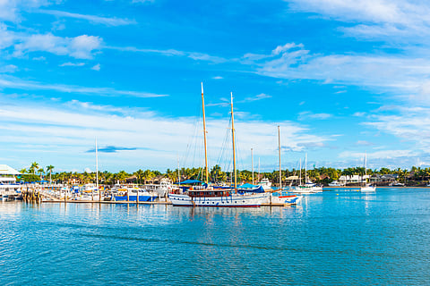 Boats in the port of Denarau, Nadi