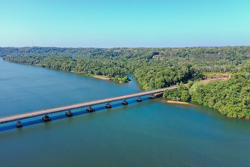 Aerial view of Ashwani River