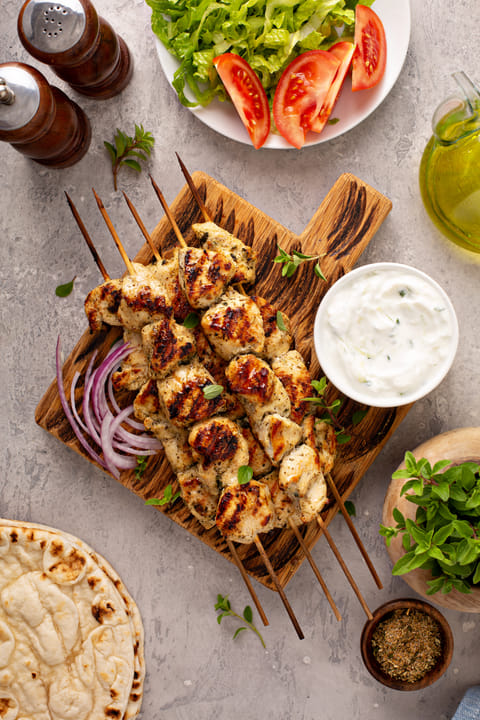 A serving of delicious Souvlaki