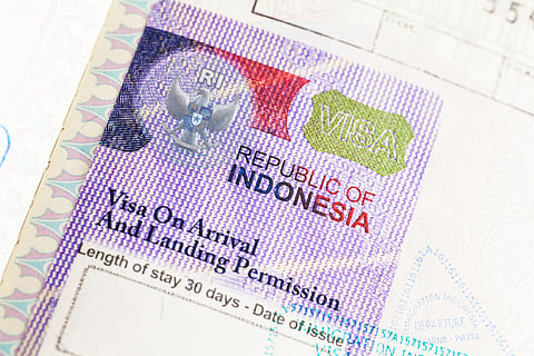 A shot of the Indonesian visa