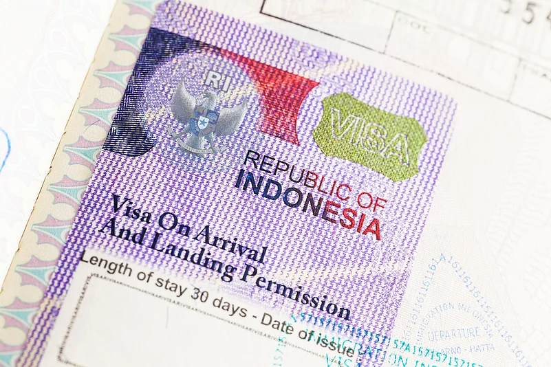 A shot of the Indonesian visa