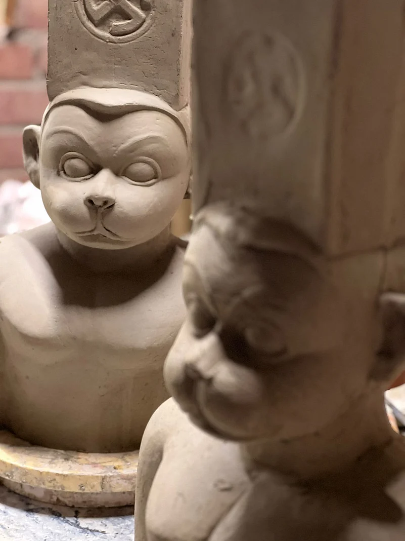 An artwork at the Gandi Baat exhibition