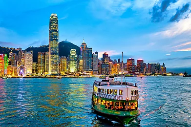 Only Fabrizio/Shutterstock : A star ferry in Victoria Harbour, Hong Kong