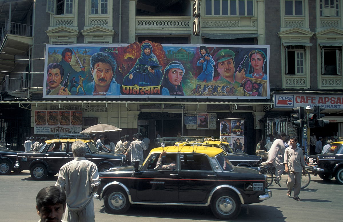 Film Poster of Bollywood on a road in the city centre of Mumbai in India
