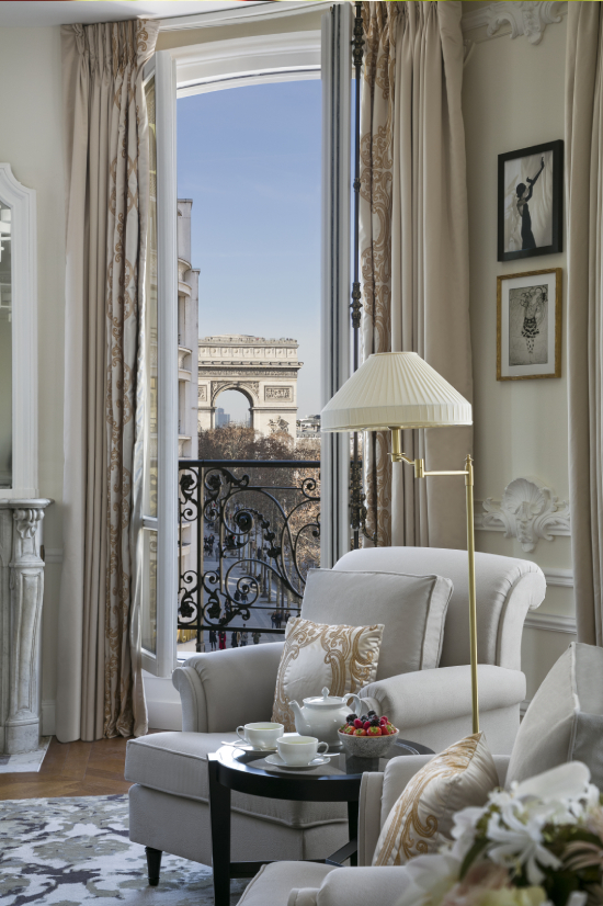 View from the suite at Fouquets Barrière Paris