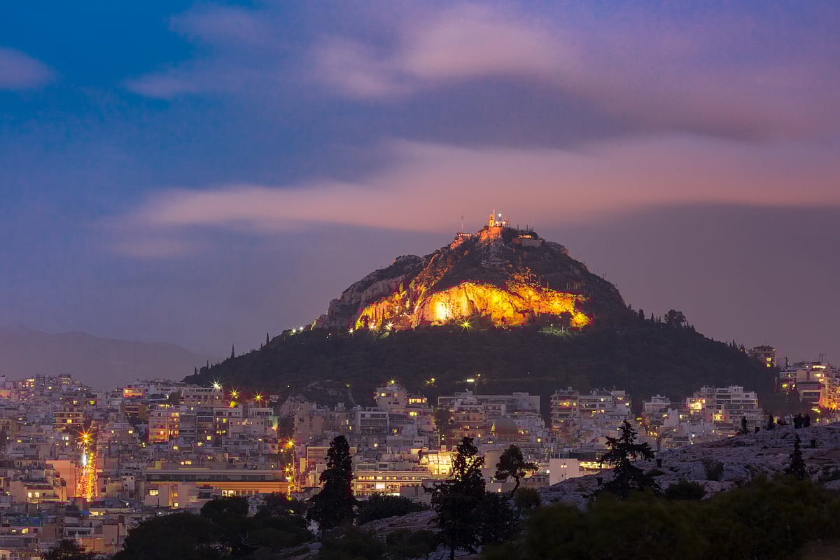 Mount Lycabettus is the tallest point in Athens