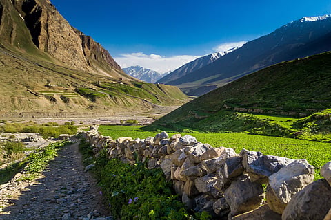 The landscape of Mud village