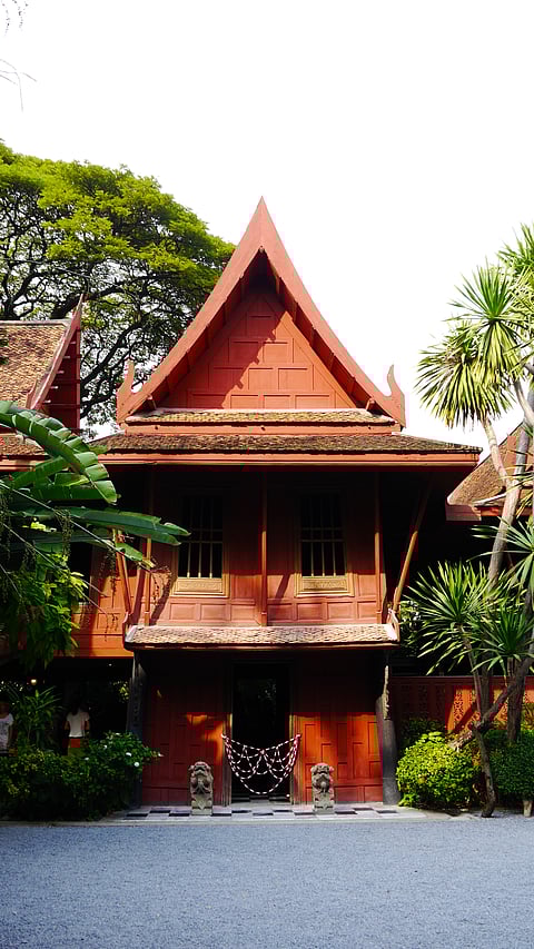 Roof and front of Jim Thompson's house in Bangkok
