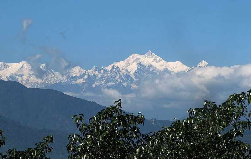 Mount Kanchendzonga is clearly viewed from the homestay