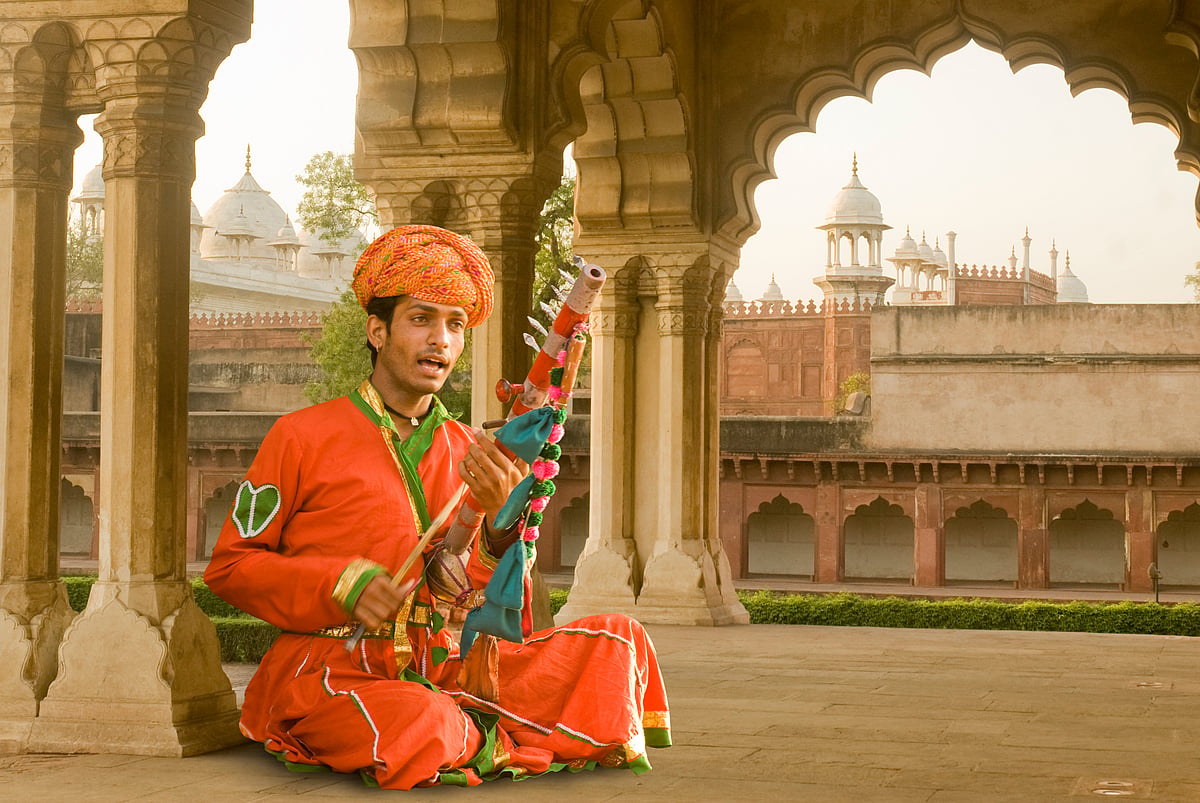 A Rajasthani folk music performer