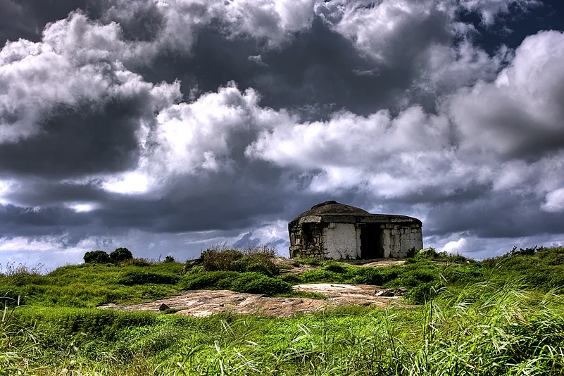 Storm clouds gather on Channagiri Hill