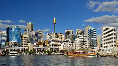 Darling Harbour on a sunny day