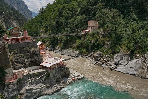 Vishnuprayag is the confluence of the Alaknanda and Dhauliganga rivers