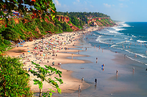 The Papanasam Beach shoreline