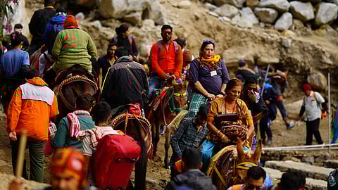 The trek to Kedarnath is long and arduous