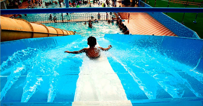 The Aapno Ghar Resort, Water and Amusement Park has over 14 water slides and activities