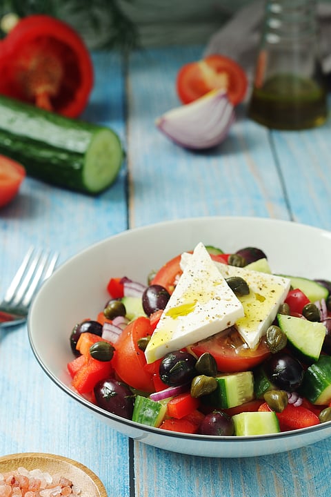 A traditional serving of Horiatiki