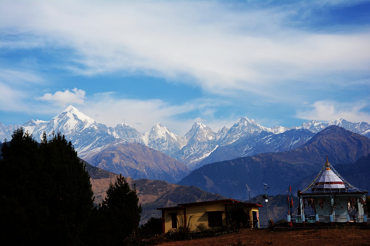 The Panchachuli peaks lie at the end of the eastern Kumaon region, near Dugtu Village Darma valley