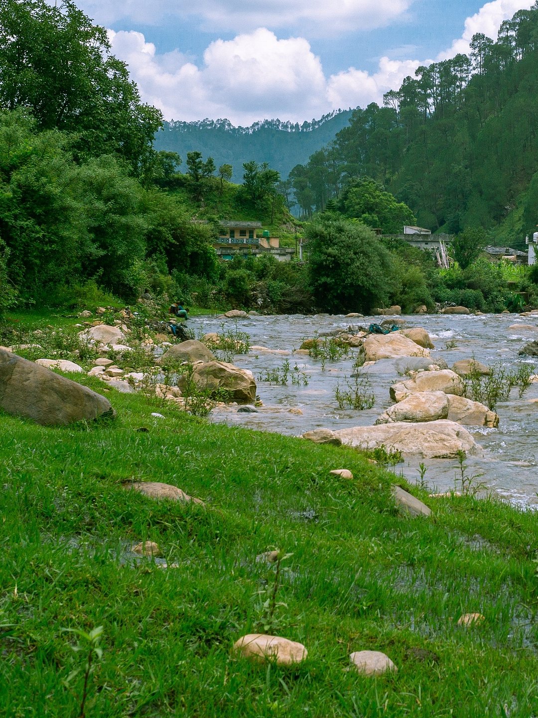 A flowing stream in Kausani