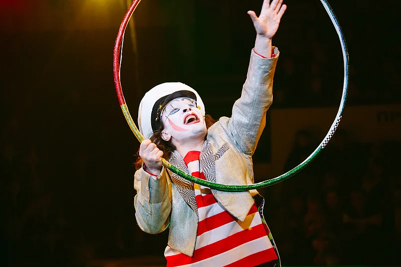 Clown performs at the circus