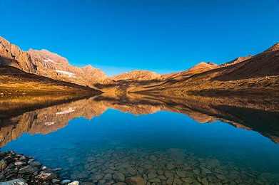 Thrithot/Shutterstock.com : Gangabal Lake in the summer months