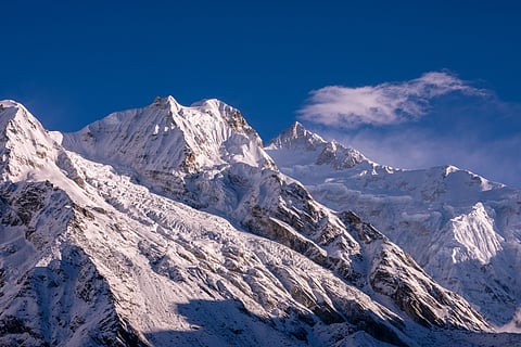 View of Kanchenjungha mountain range from Goechala view point 