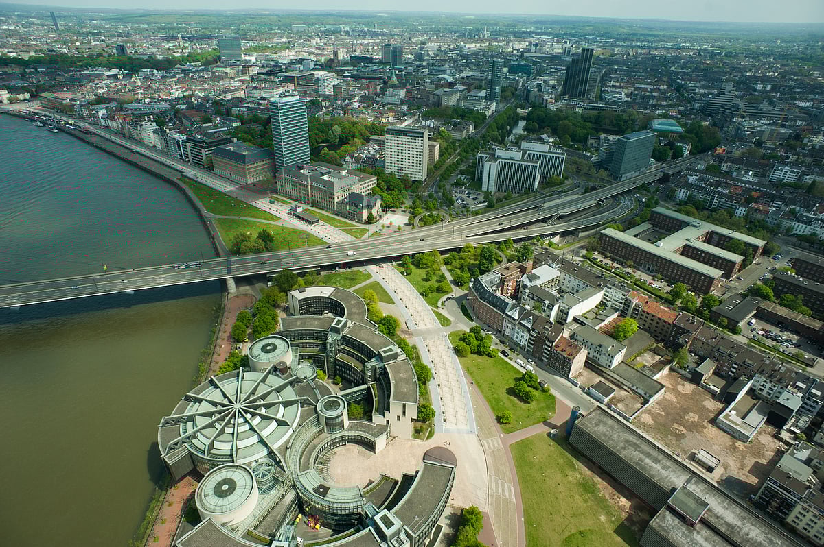 Aerial view of Düsseldorf