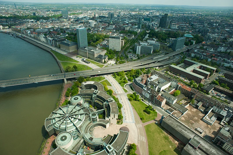 Aerial view of Düsseldorf
