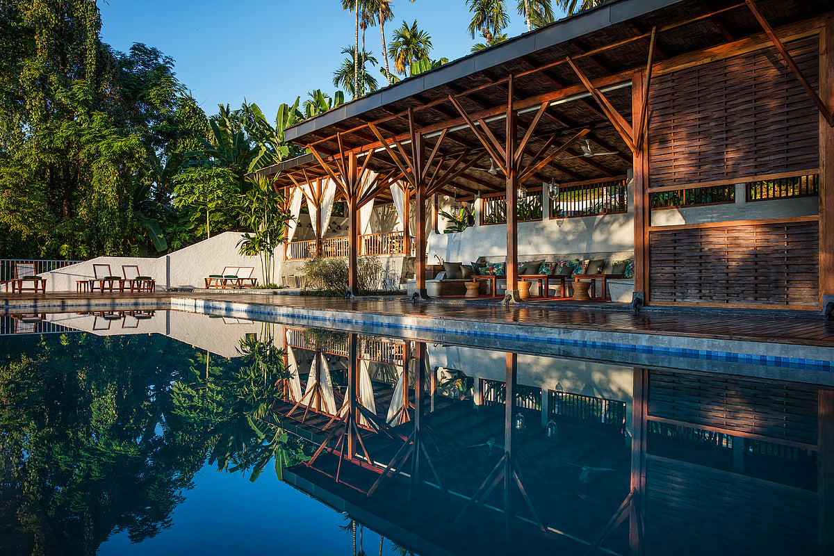 Jalakara offers a long menu of massage therapies to choose from, in addition to guided yoga sessions, or you can also relax by the pool