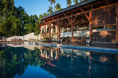Jalakara offers a long menu of massage therapies to choose from, in addition to guided yoga sessions, or you can also relax by the pool