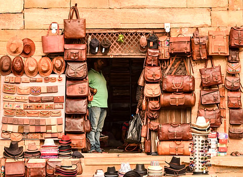 A shop in a market in Jaisalmer