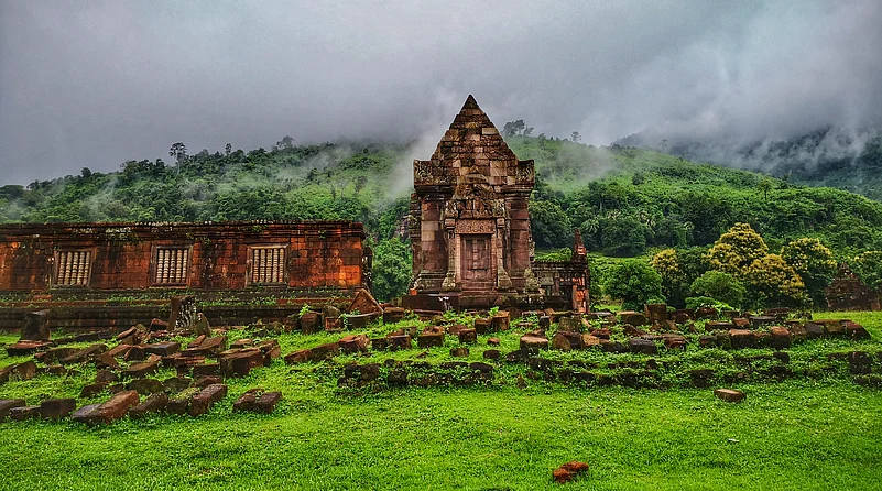 Wat Phu is a ruined Khmer Hindu temple complex in southern Laos