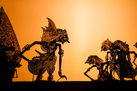 Wayang kulit is a theatrical art form using shadow puppets