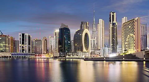 The Dubai Creek at night